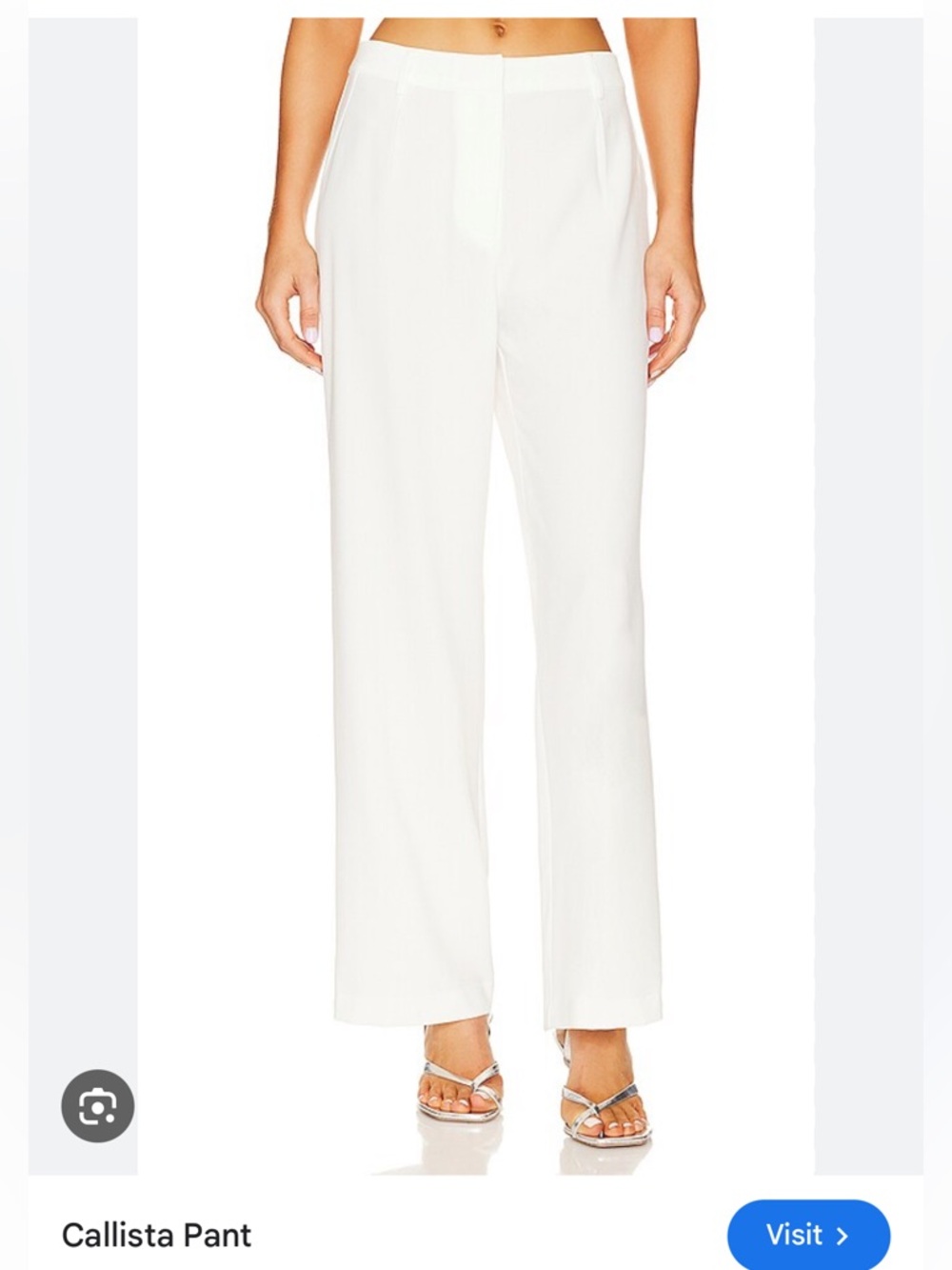 Bardot White Straight-Leg Callista Pants